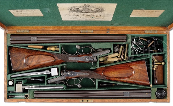 INCREDIBLE PAIR OF HIGH CONDITION BIG BORE CHARLES LANCASTER