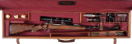 *FINELY FITTED AND EMBELLISHED GALAZAN CUSTOM BOLT ACTION RIFLE