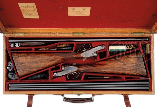 ANTIQUE PAIR OF JAMES PURDEY & SONS SELF-OPENING SIDELOCK