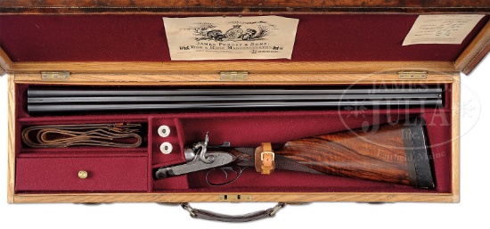 NICELY REFURBISHED JAMES PURDEY BAR-IN-WOOD TOP LEVER HAMMER LIGHT