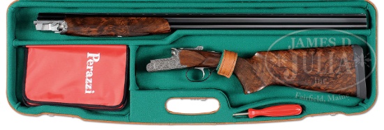 *LONG BARRELLED 28 BORE PERAZZI SCO SHOTGUN WITH CASE.
