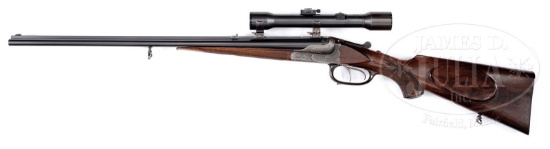 *WELL MADE UNNAMED CLAMSHELL ACTION DOUBLE RIFLE WITH KAHLES