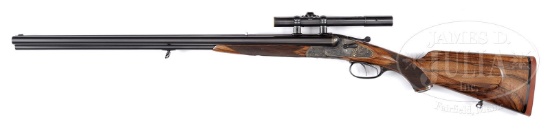 *VERY FINE SIDELOCK SIDE LEVER RIFLE COCKING DRILLING WITH