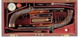 EXTREMELY FINE CASED PAIR DOUBLE BARREL HOWDAH-STYLE ENGLISH PERCUSSION