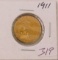 1911 2 1/2 Dollar Gold Indian Head Quarter Eagle