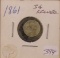 1861 3 Cent Silver