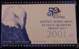 2001 US Mint 50 State Quarters Proof Set