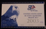 2003 US Mint 50 State Quarters Proof Set