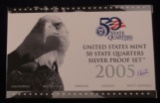 2005 US Mint 50 State Quarters Silver Proof Set
