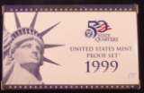 1999 US Mint 50 State Quarters Proof Set w/Quarters