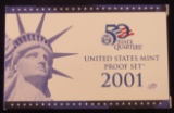 2001 US Mint 50 State Quarters Proof Set w/Quarters