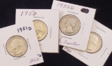 4ea. Washington Quarters  1951D,50,32D,34