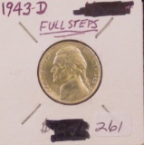 1943D Jefferson Nickel Full Steps