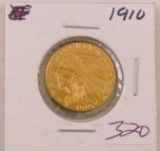 1910 2 1/2 Dollar Gold Indian Head Quarter Eagle