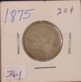 1875 Liberty Seated 20 Cent Piece