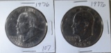 1976, 1977d Eisenhower Dollar