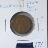 1922 Lincoln Cent Broken D