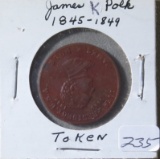 James K Polk Token 1845 - 1849