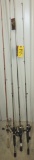 4 Assorted Fishing Rods & Reels