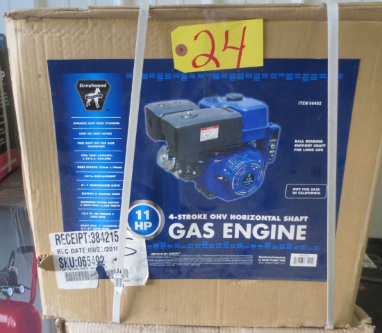 Greyhound 11 hp 4 Stroke Horizontal Gas Engine