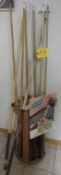 Cue Rack w/8 Cue Sticks, Bridge & Smooth Stroke Conditioner