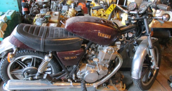 1980 Yamaha SR 500, ODO-3660, Motor Free, No Key, Has Title