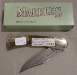 Marbles Damascus Folding Knife