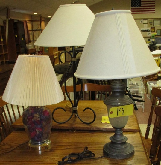 Set of 3 Misc. Lamps