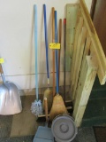 Mop, 2 Push Brooms, 3 Brooms, Mop Bucket