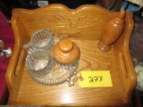 Serving Tray, Cream and Sugar Set