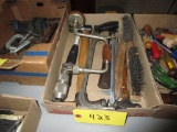 Hand Auger, Hand Saw, hammer