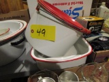 Enamel Tray and Pot