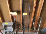 2 Shepard's hooks and 2 plants stands