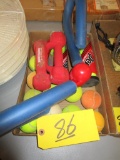 Tennis balls and Weights