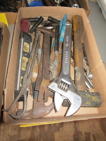 Crescent Wrench, Pliers, Hammer, Pry Bar