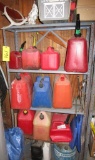 Metal Shelf and Contents
