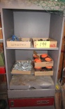 Metal Cabinet and Contents, Clay Pigeons, Caulk Guns