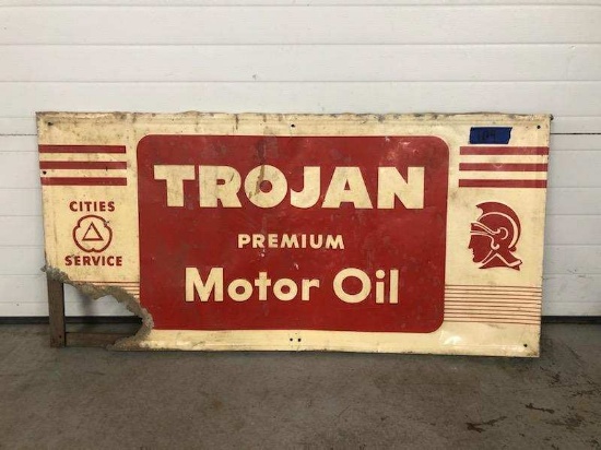 Trojan Premium Motor Oil Sign