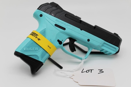 Ruger Security-9 Compact 9MM, Talo Exclusive, Black/Turquoise,10+1, 2 Magazines, NIB, SN:385-66679