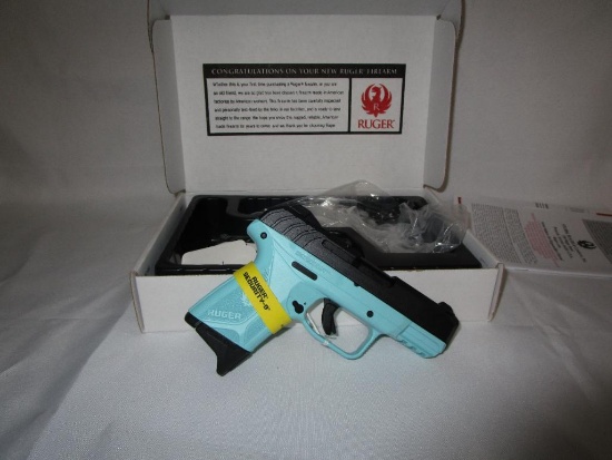 Ruger Security 9, 9MM, Blk/Turq, Compact, 2-Mags, SN-385-66679, NIB