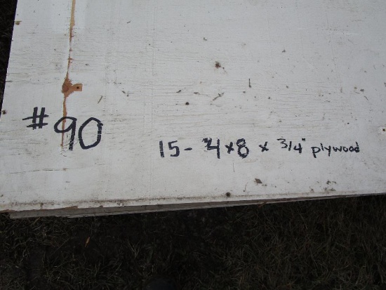 15- 4x8x3/4" Plywood