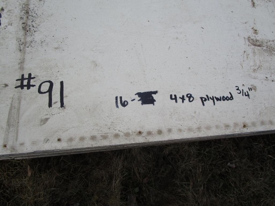 16- 4x8x3/4" Plywood