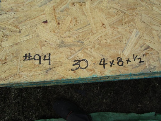 30- 4x8x1/2" OSB, New (no nail holes)