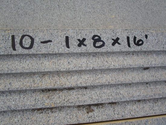 10- 1x8x16' grooved on one side lumber