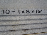 10- 1x8x16' grooved on one side lumber