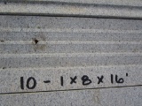 10- 1x8x16' grooved on one side lumber