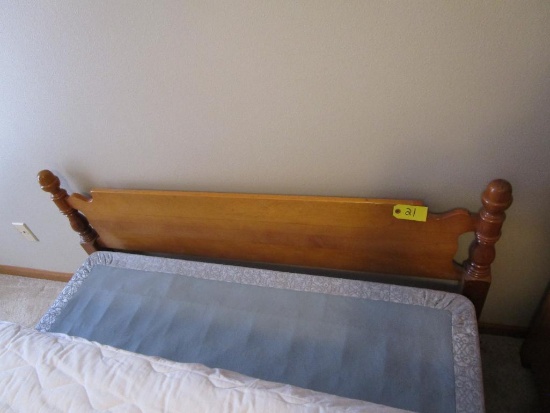 Double Bed with Wooden Head Board