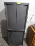 Sterilite Plastic Cabinet with Shelving