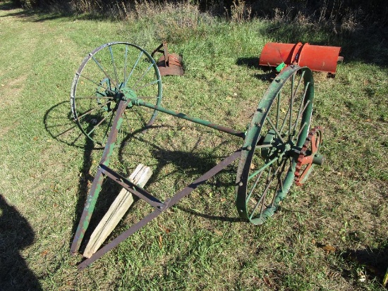 Steel Wheel Trailer on Dolly