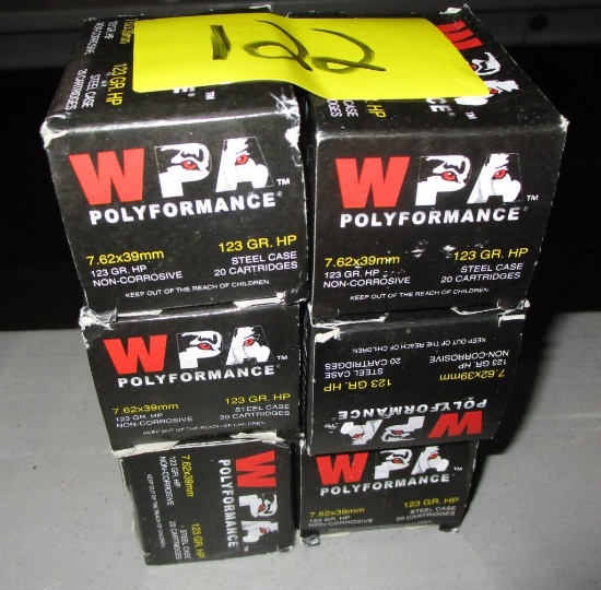 7.62x39, 123 grain, 120 Rounds